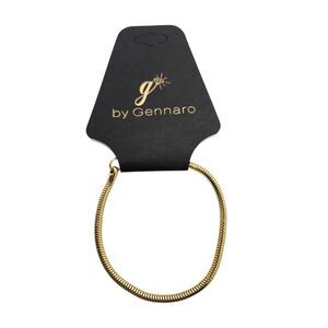 Elegant Gennaro 7" Snake Chain Gold Tone Bracelet Brand New